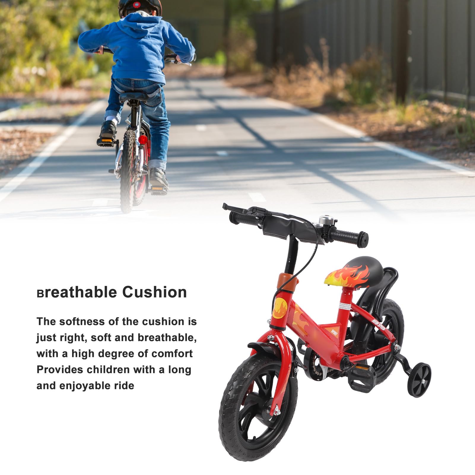 Amazon.co.jp: 子供用自転車、12インチレッド子供用自転車、1～8歳の